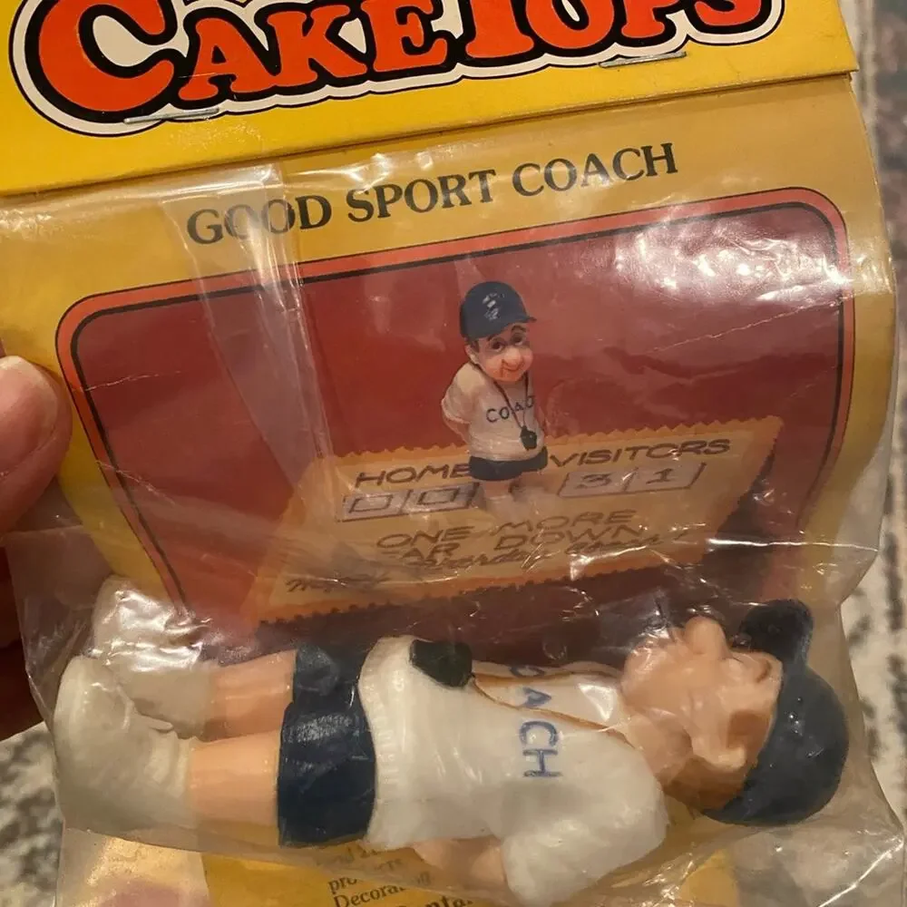 Vintage Sports Coach Cake Toppers